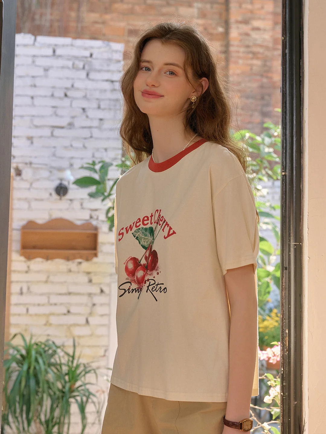 【Final Sale】Lucille Round Neck 100% Cotton T-shirt