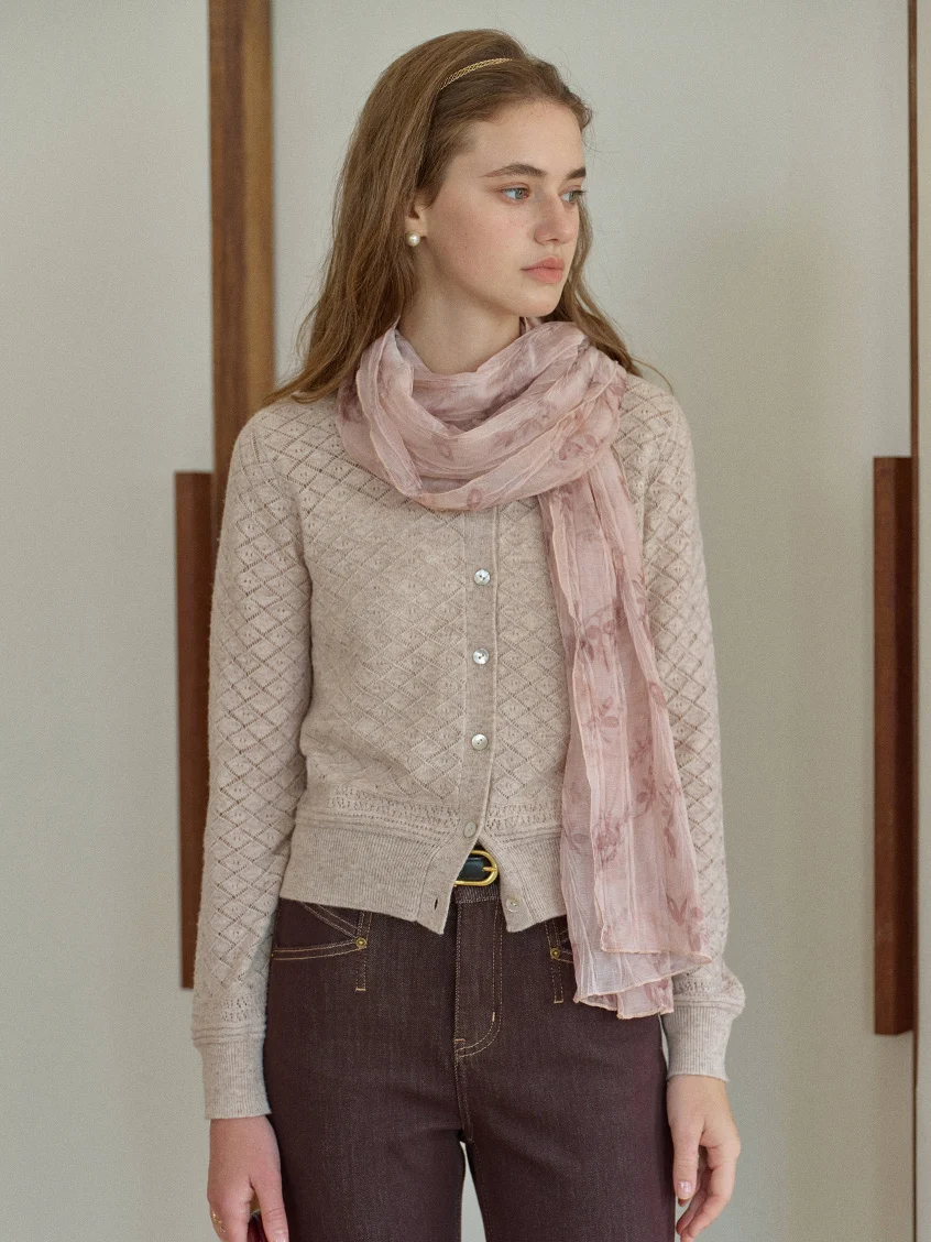 Neriah Round Neck Fitted Button-Up Cardigan