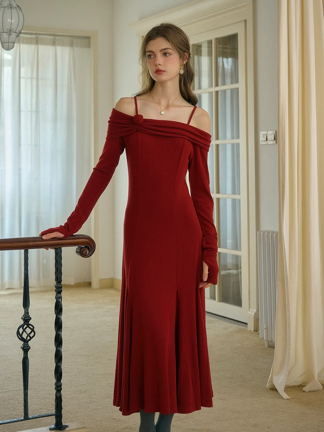 Gianna 3D Rose Dress