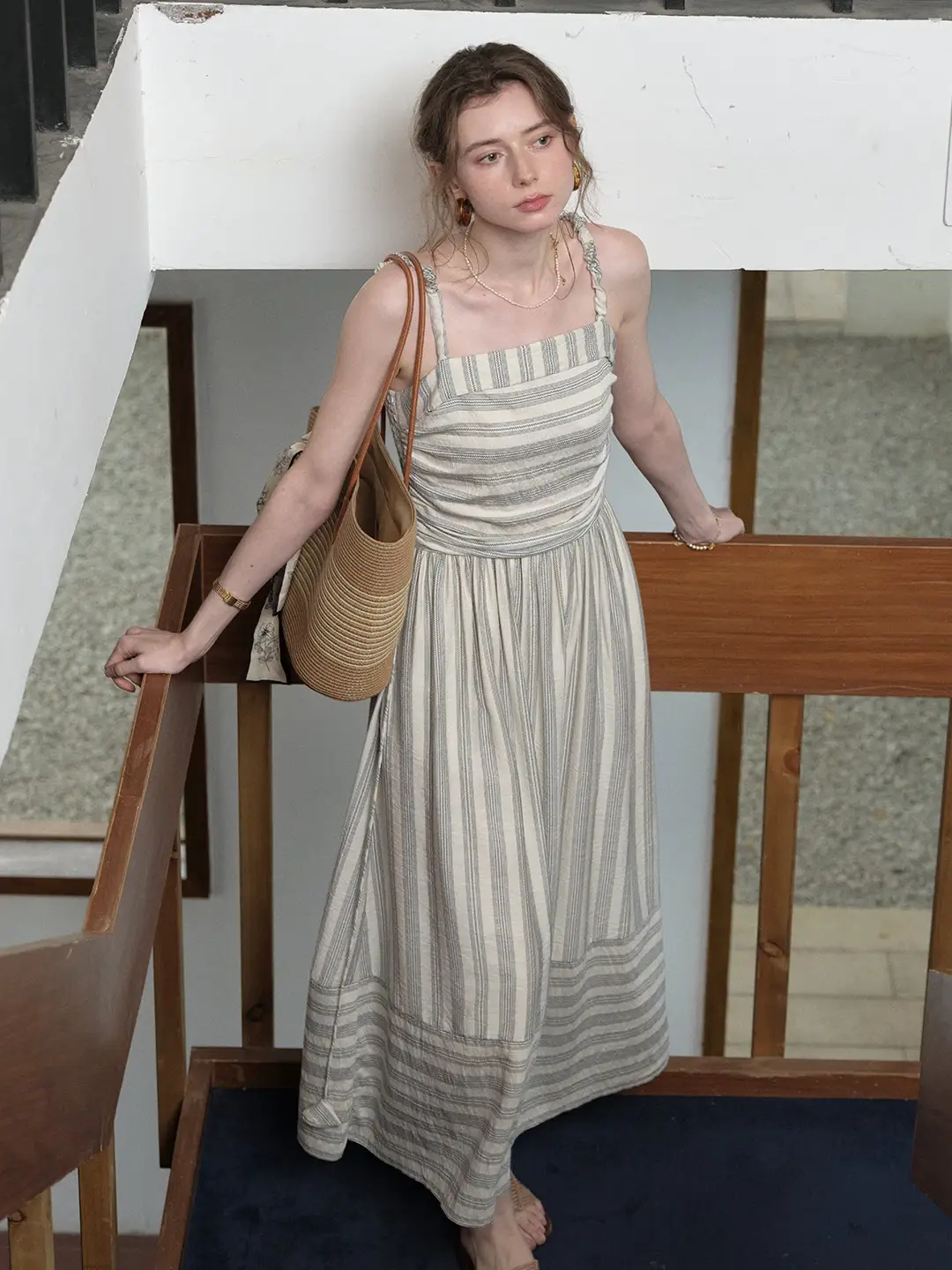 Reya Stripes Suspender Dress