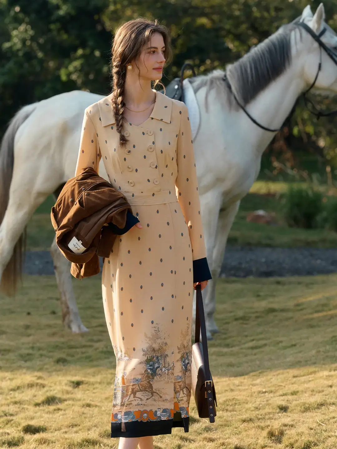 Elizabeth Retro Printed Dress
