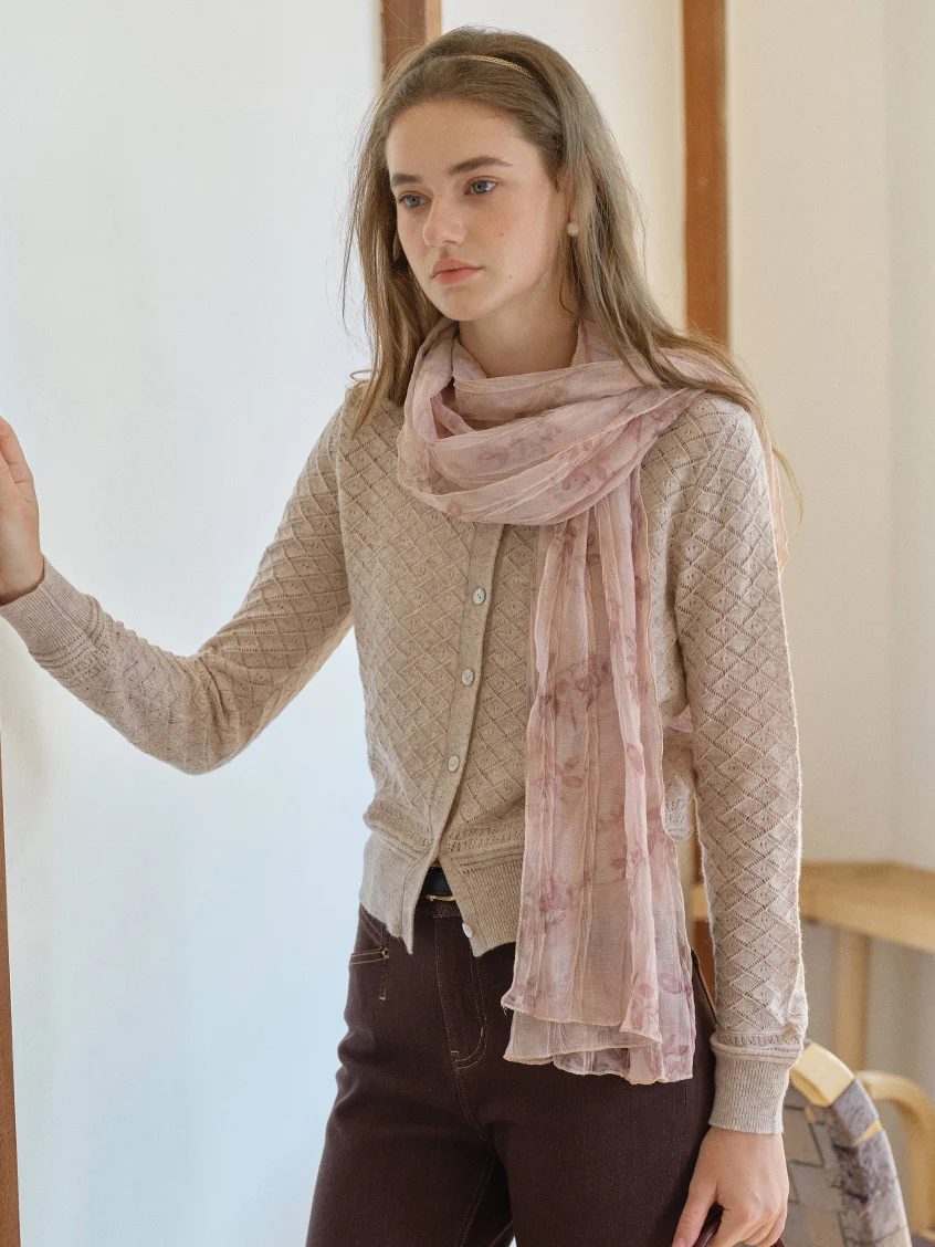 Neriah Round Neck Fitted Button-Up Cardigan