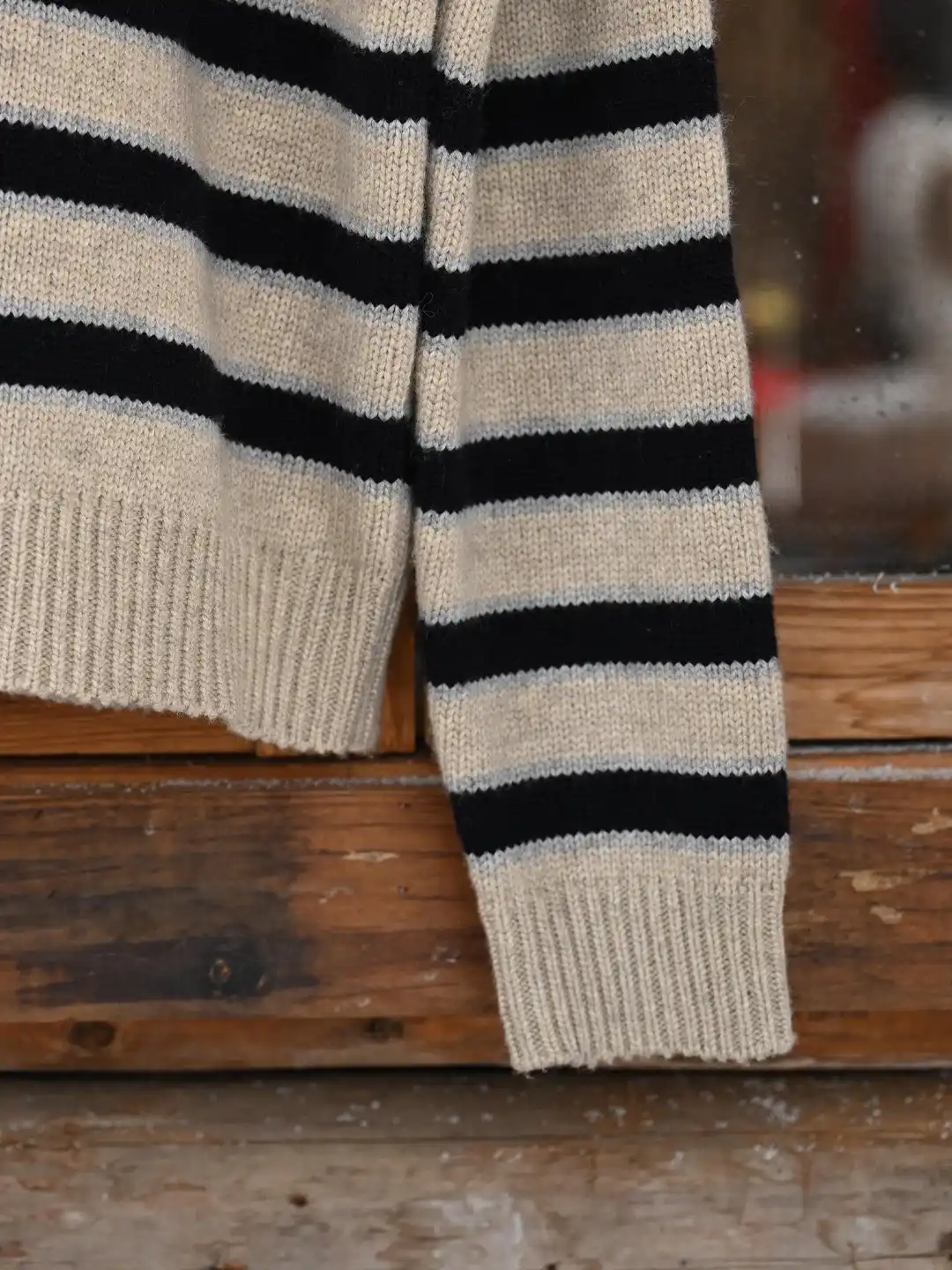 Emberlynn Round Neck Stripe Sweater