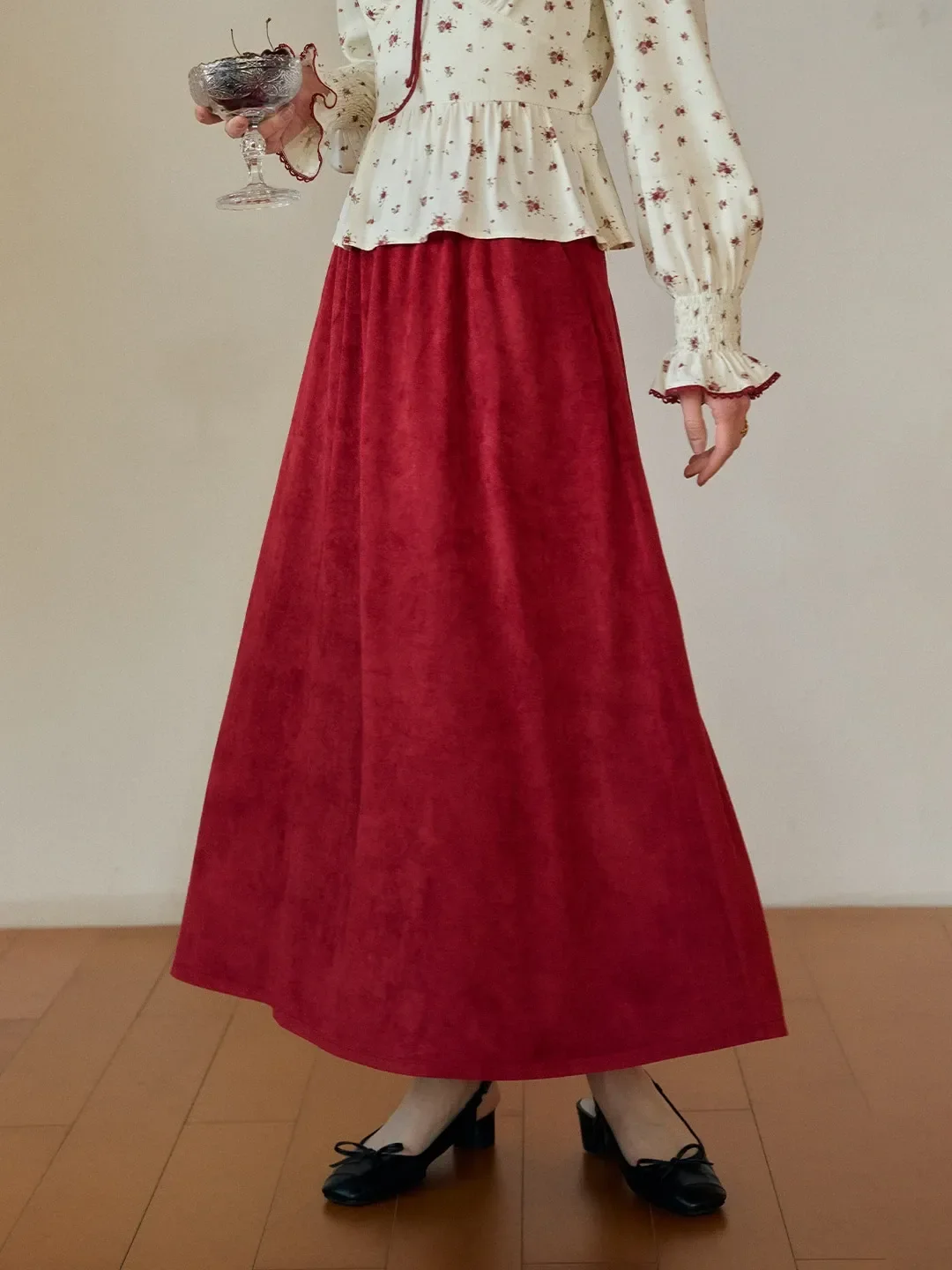 Della Retro Red Skirt