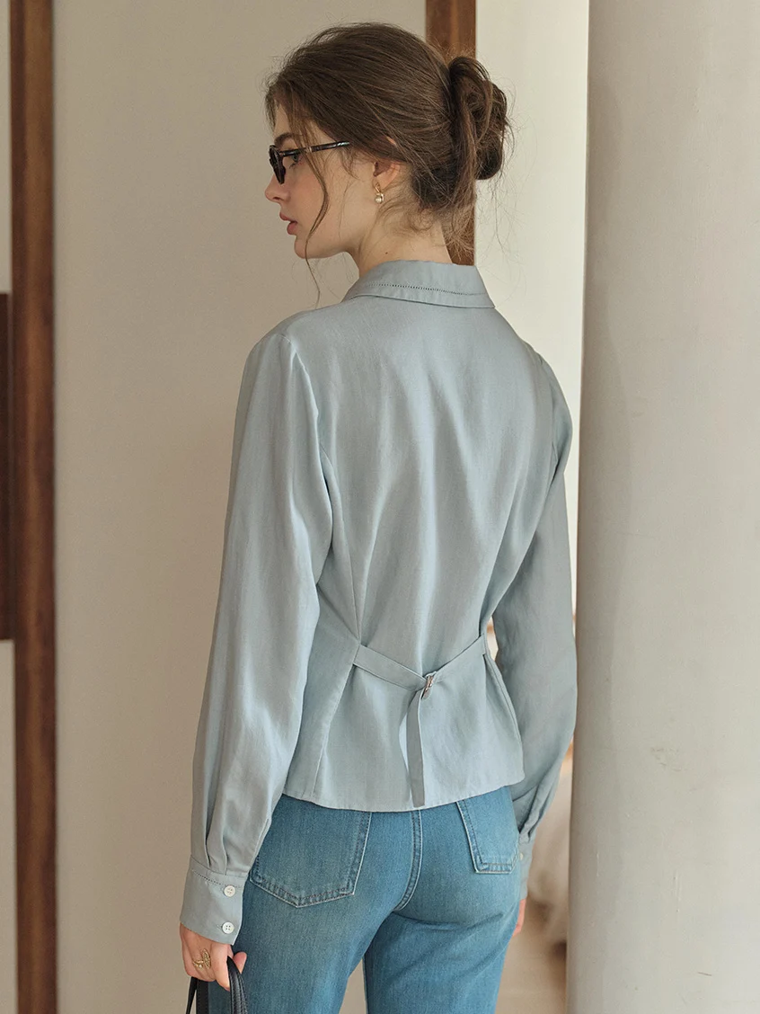 Alessandra Embroidery All-Purpose Lyocell Shirt