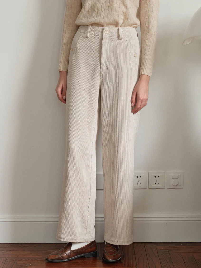 Ghislaine High-Waisted Wide-Leg Trousers