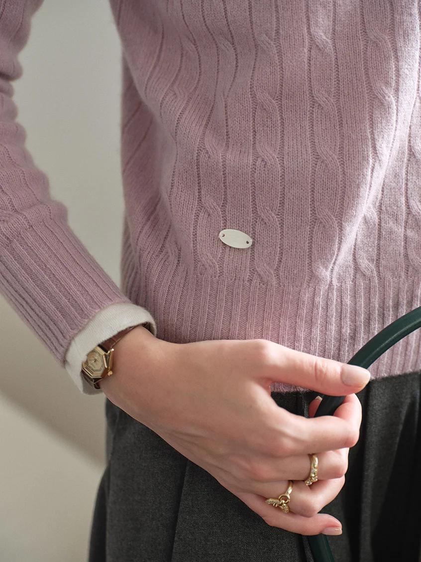 Shay Cable-Knit Lightweight Wool-Cashmere Sweater