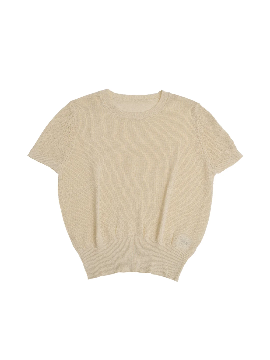 Ainsley Round Neck Light-Knit Blouse