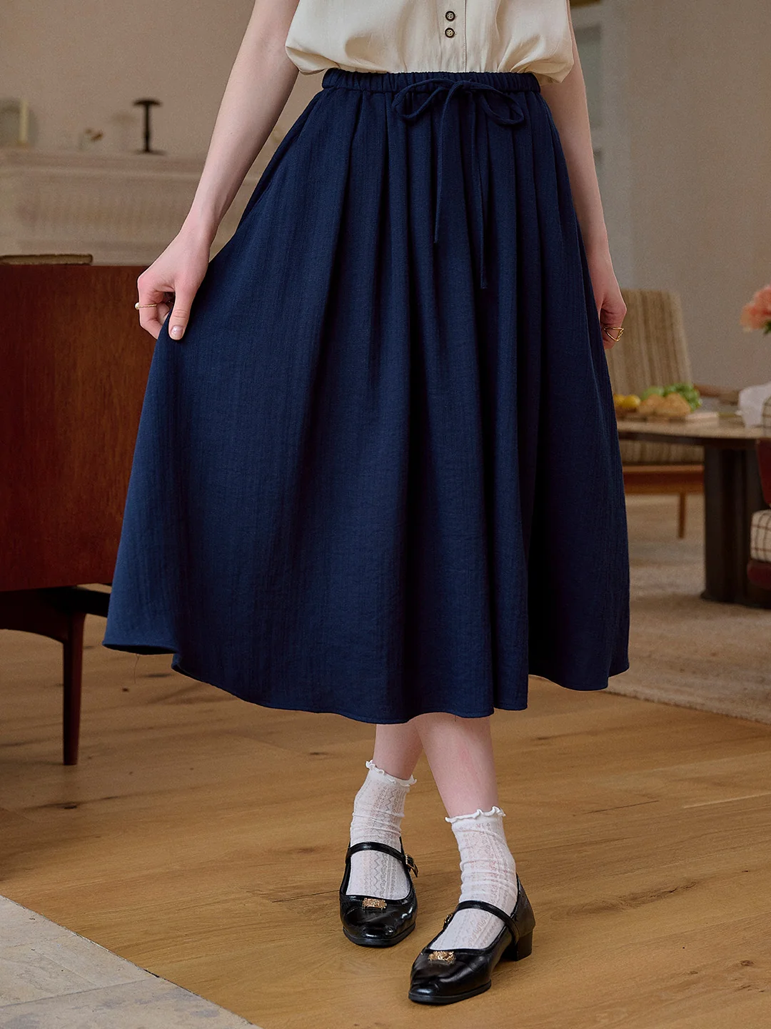 Sadie A-Line Lyocell Linen Skirt
