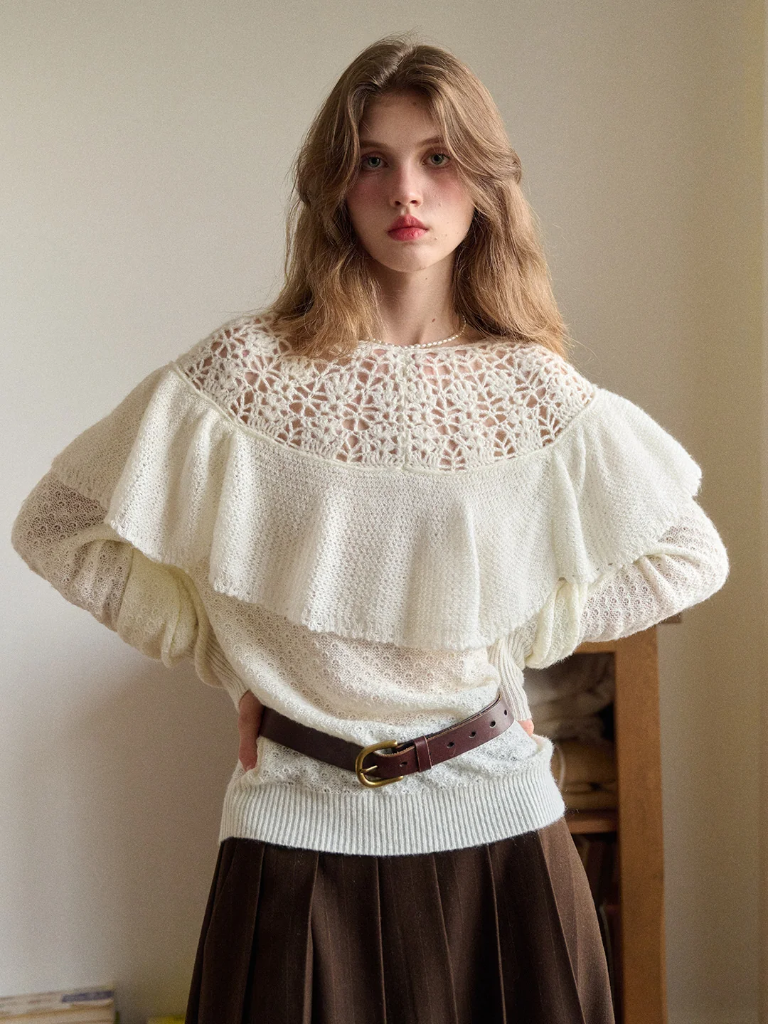 Gracelynn Round Neck Embroidery Sweater
