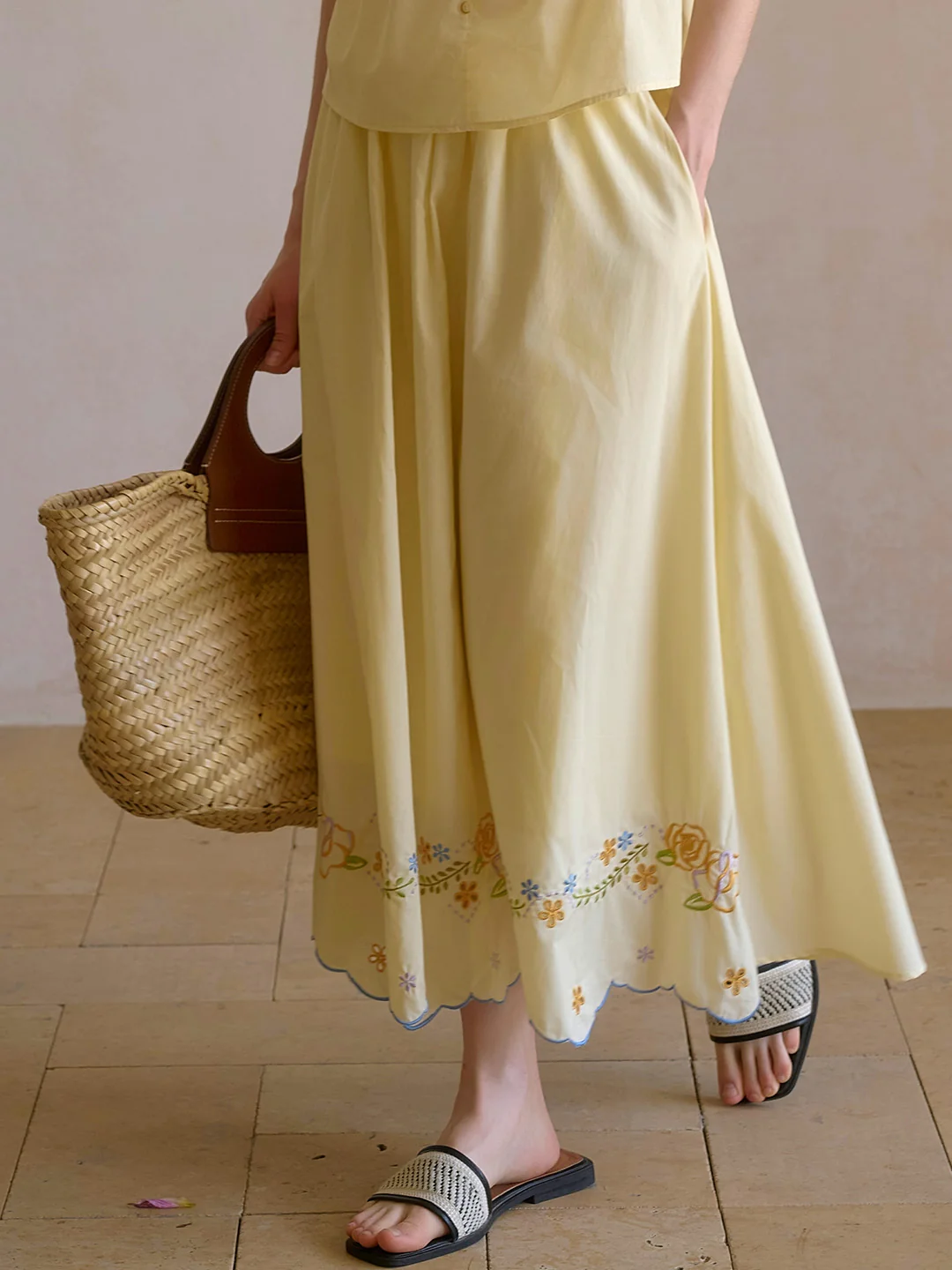 Margaret V-Neck Waist 100% Cotton Blouse