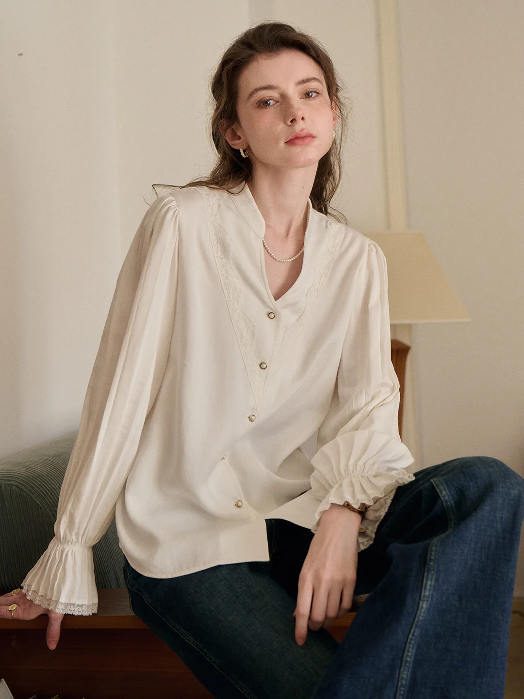 Sariyah V-Neck 100% Lyocell Blouse