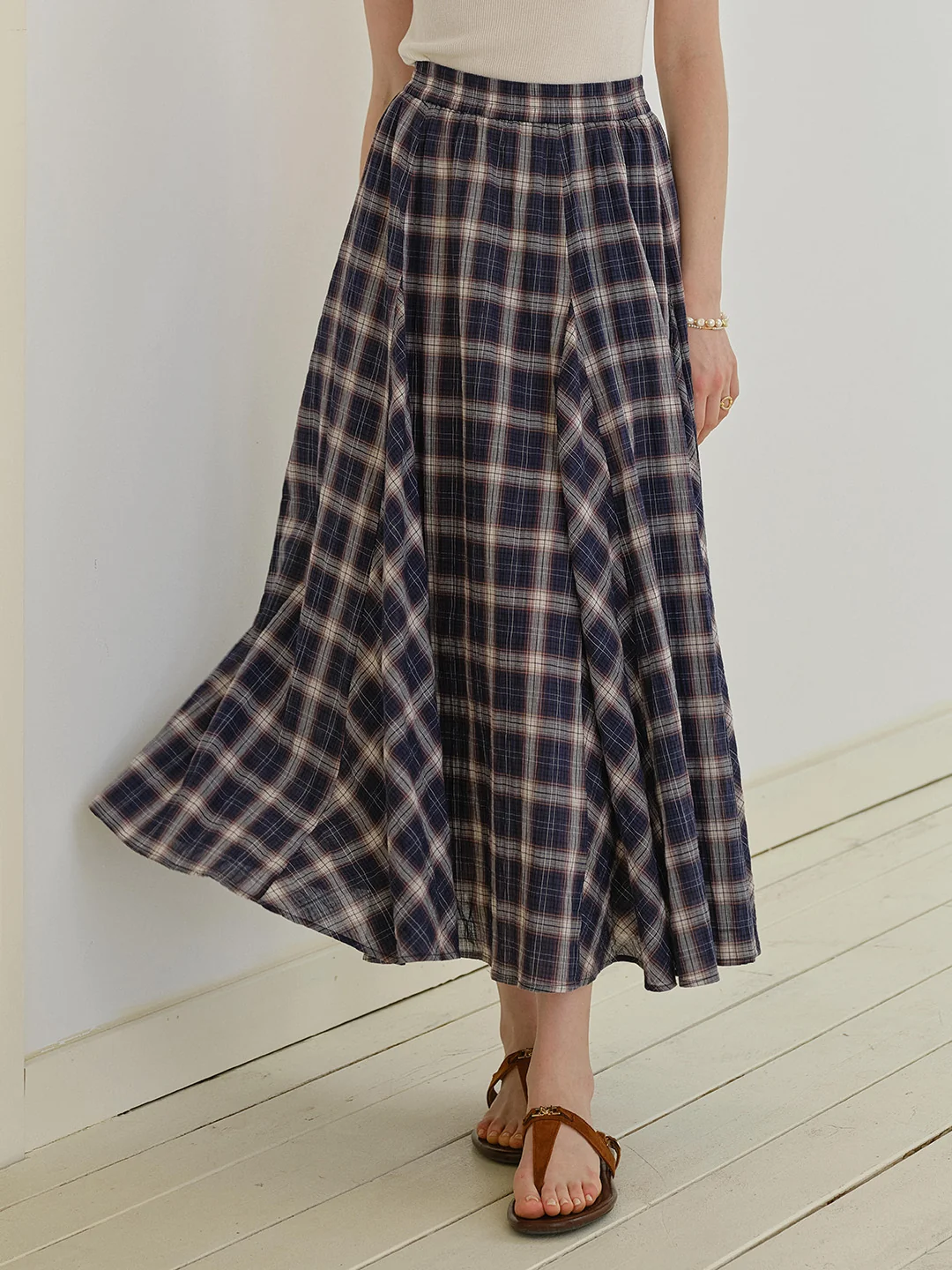 Abigail Plaid Cotton Skirt