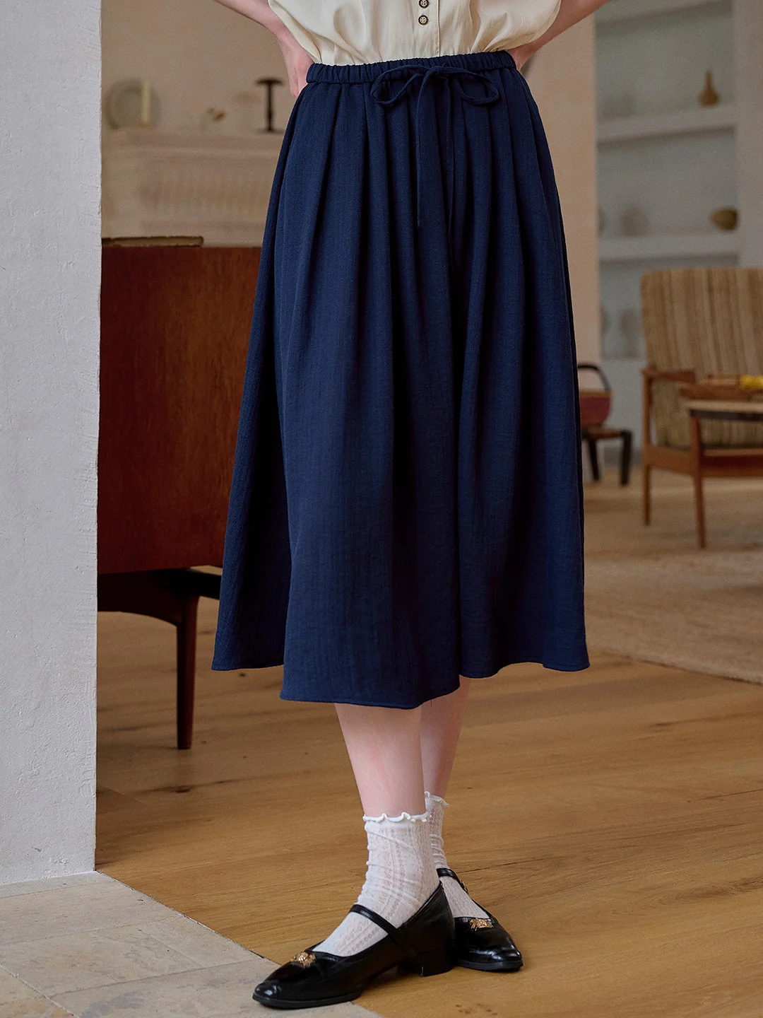 Sadie A-Line Lyocell Linen Skirt