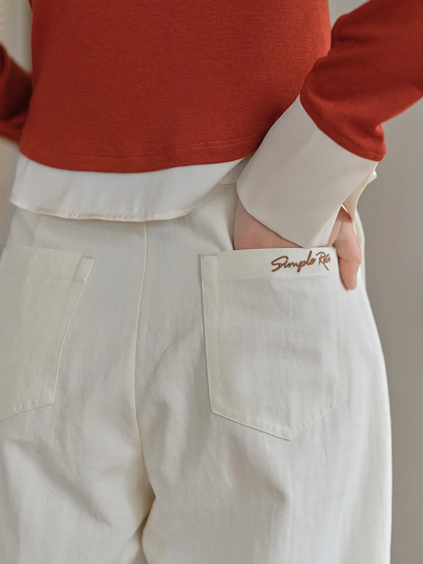 Harper Classic Embroidery Loose Pants