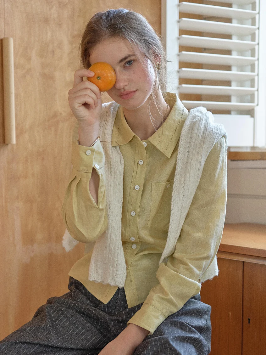 Alessandra Embroidery All-Purpose Lyocell Shirt