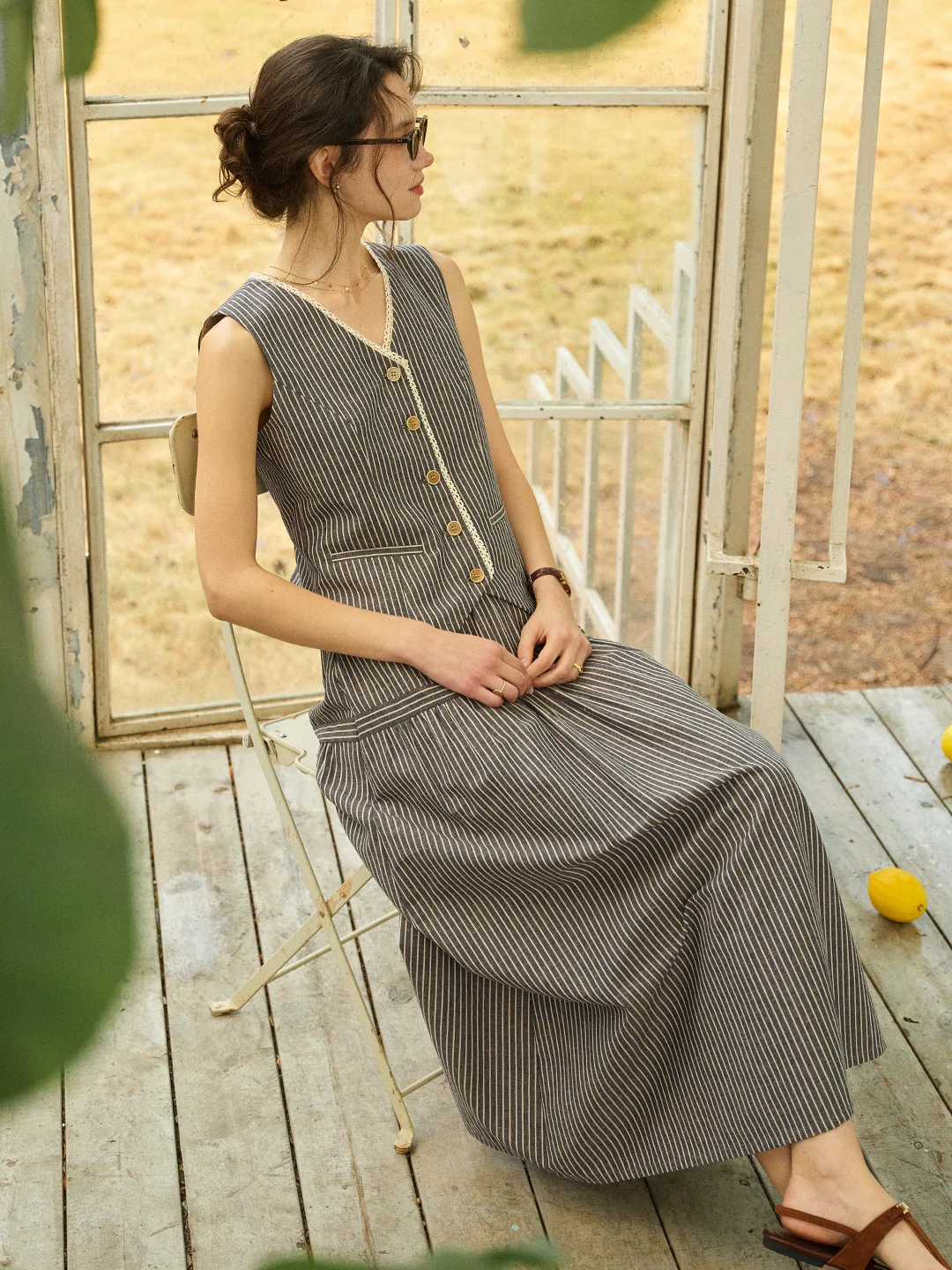 Whitney Striped Maxi Skirt