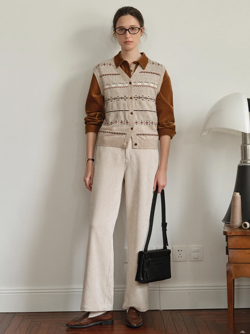 Ghislaine High-Waisted Wide-Leg Trousers