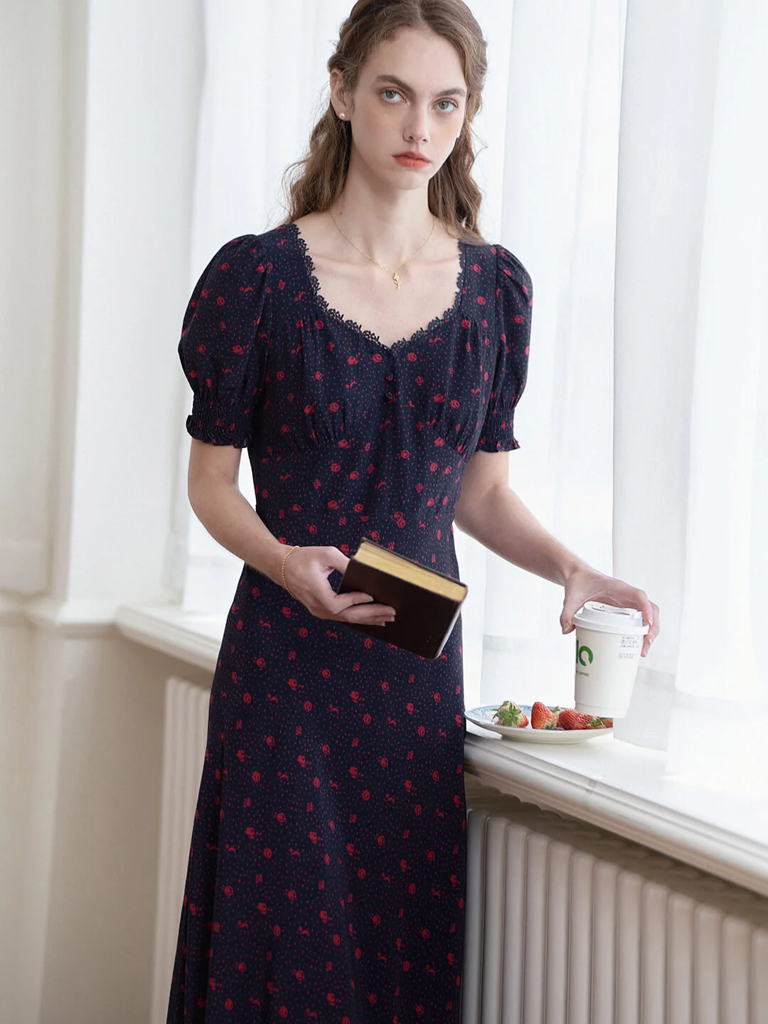 Madeleine Eco-fabric Puff Sleeve Dress