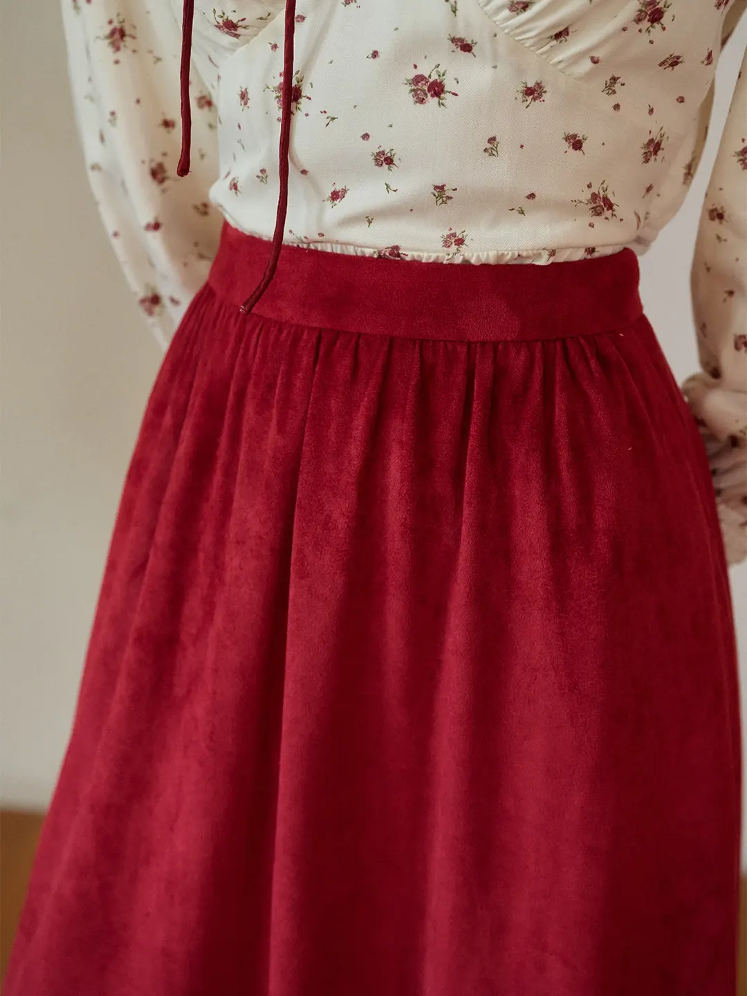 Della Retro Red Skirt