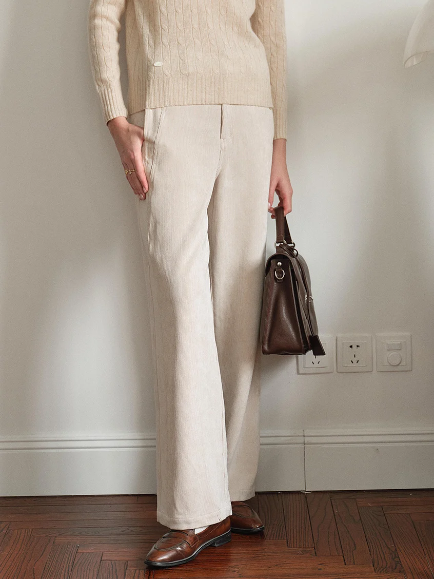 Ghislaine High-Waisted Wide-Leg Trousers