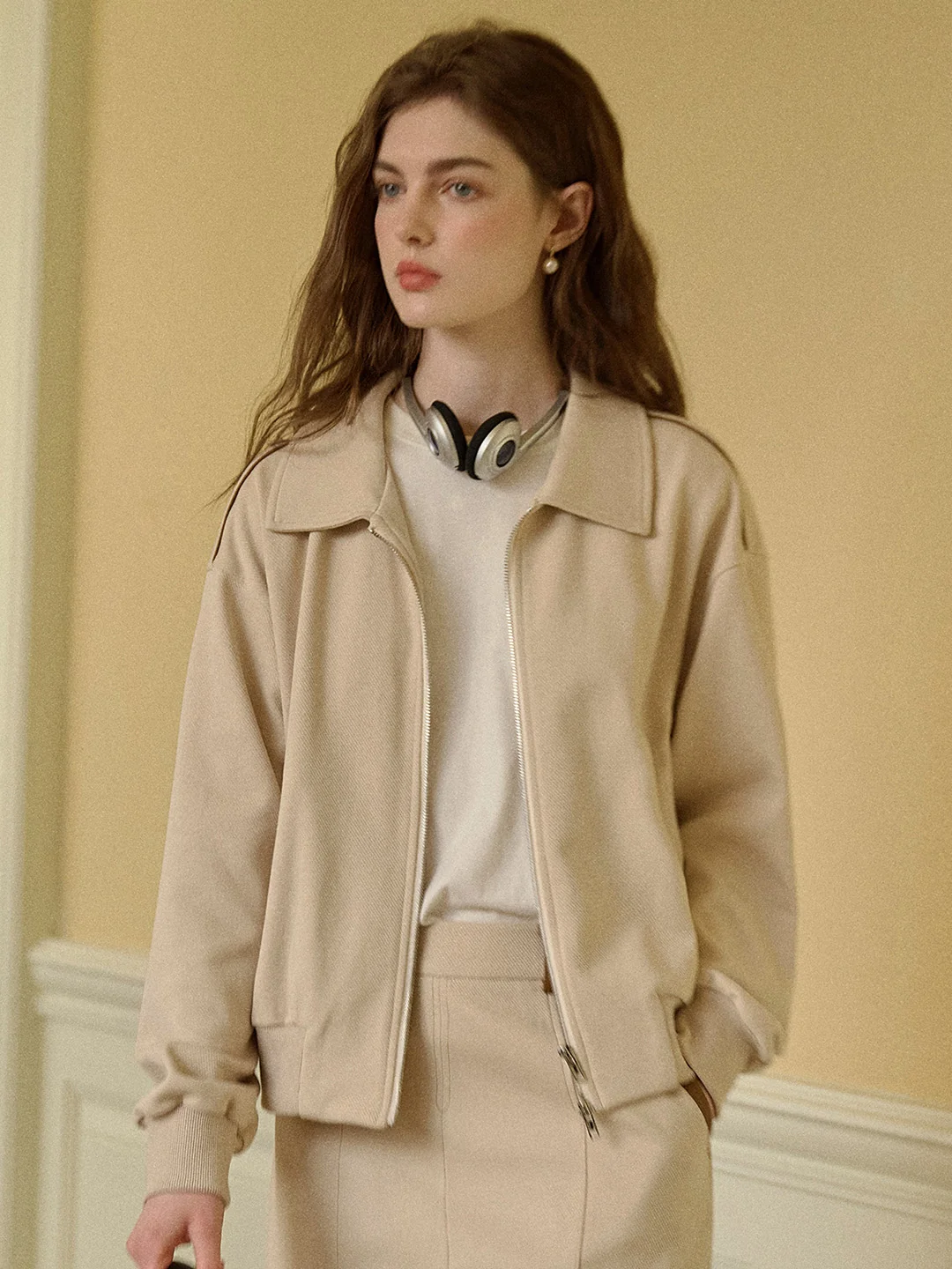 Chloe Polo Collar Cotton Cardigan