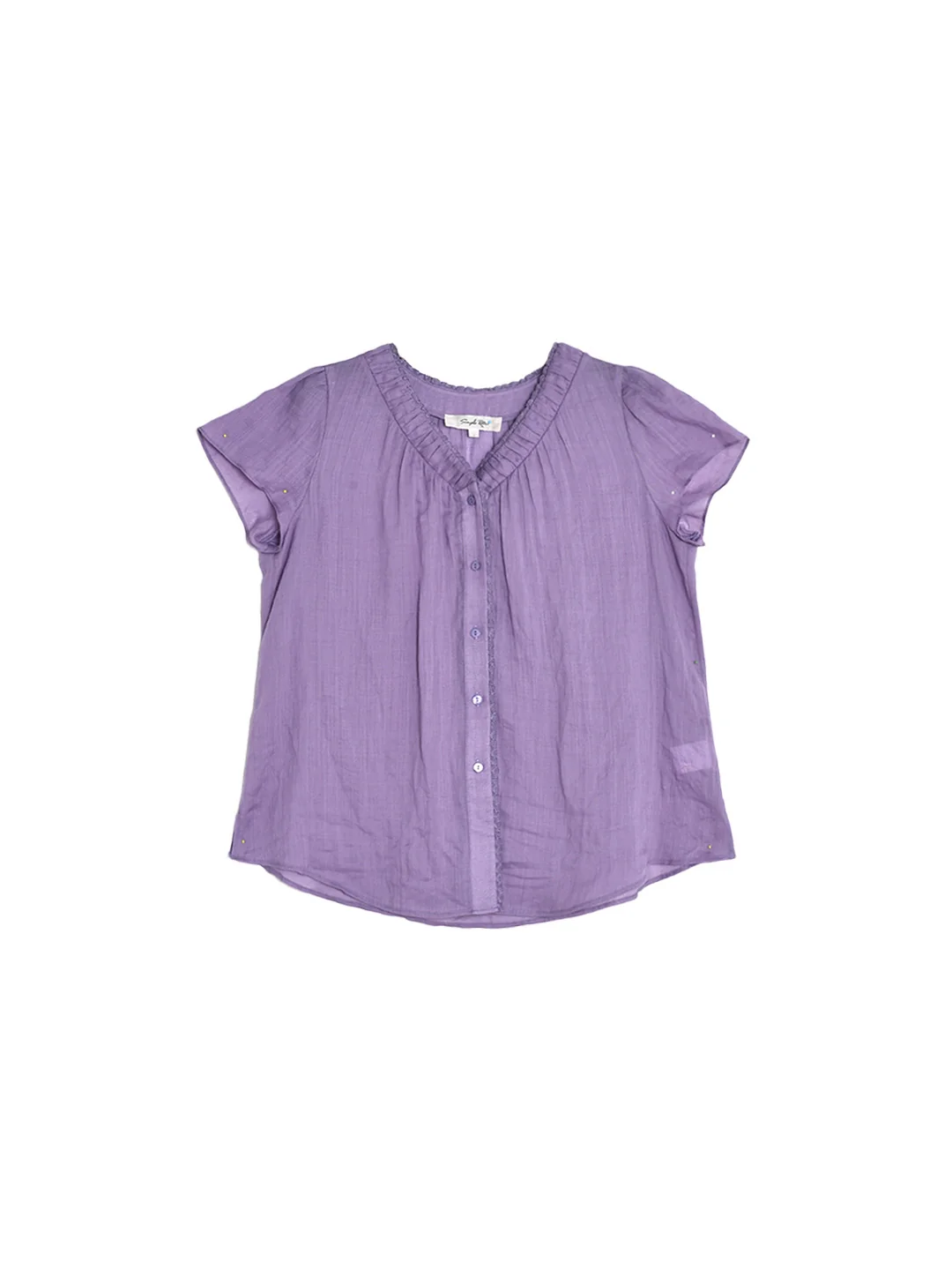 Angela V-Neck 100% Ramie Blouse