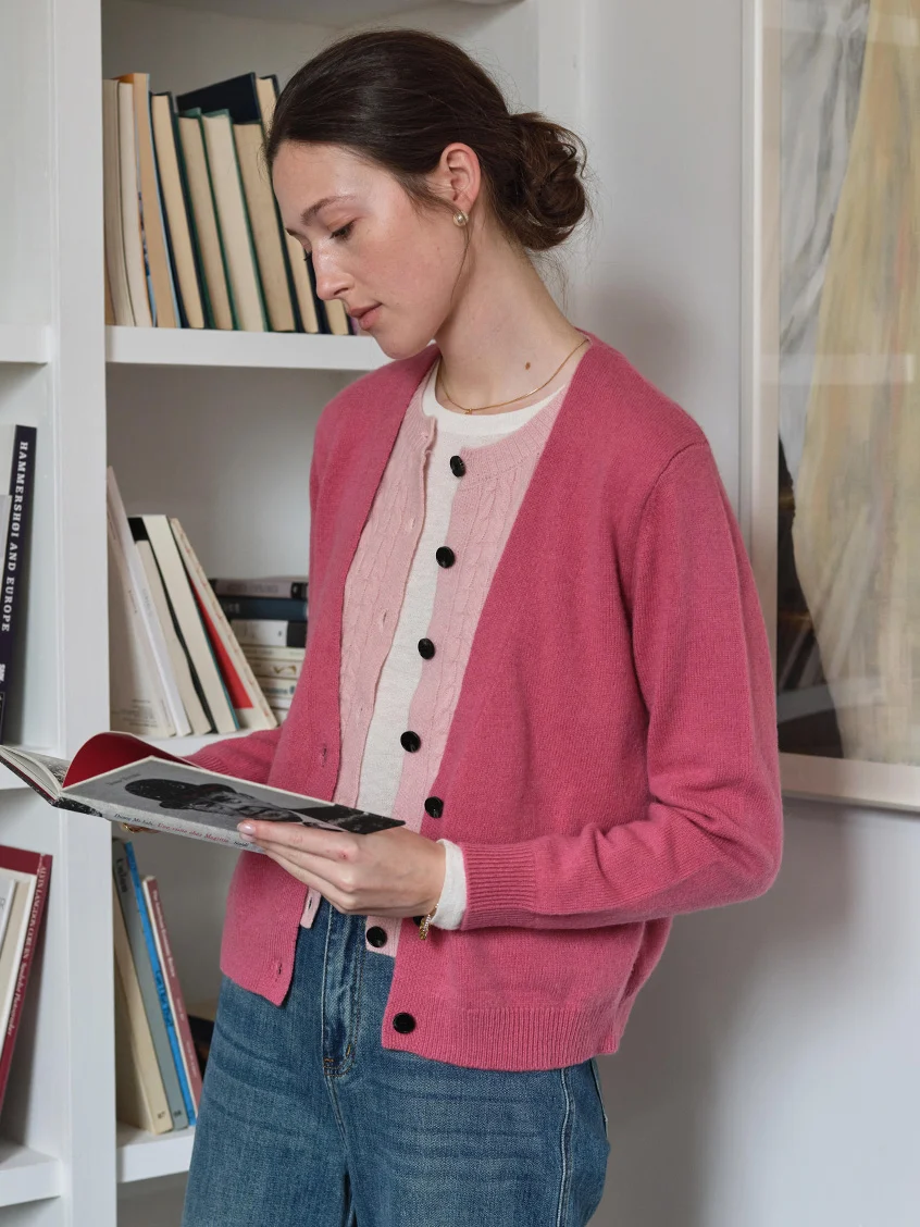Ainhoa 100%Wool Drop Shoulder Versatile Cardigan
