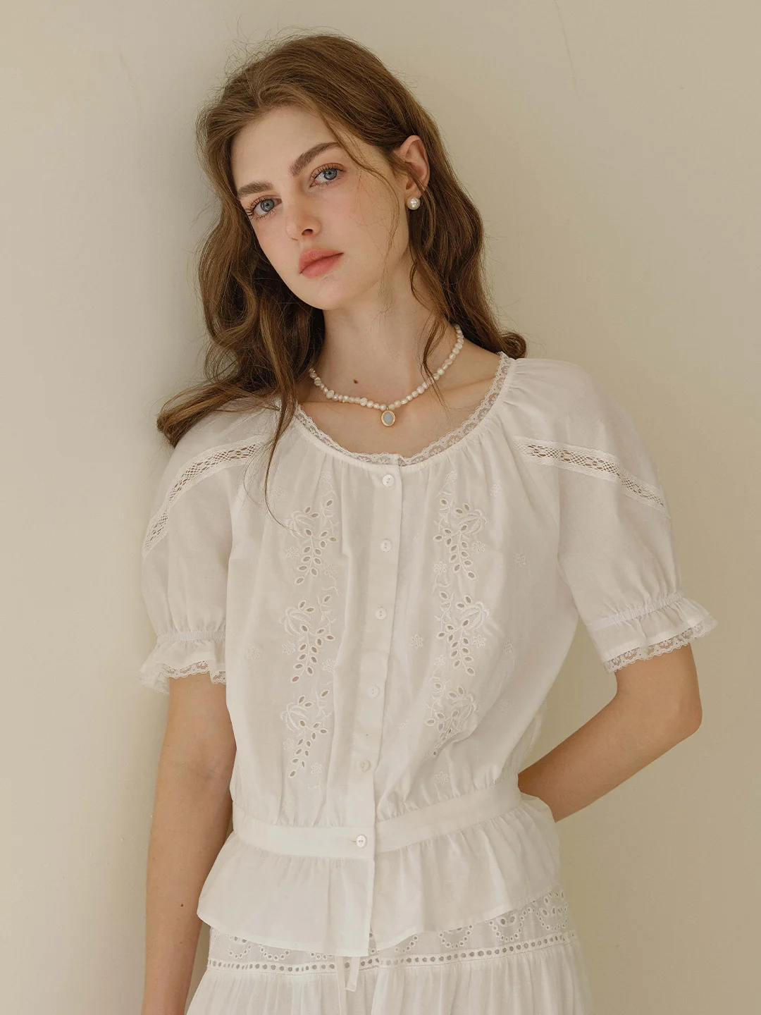 Samara Round Neck 100% Cotton Blouse