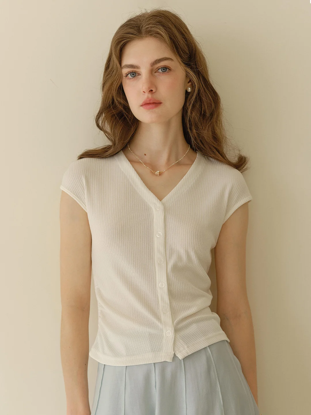 Blaire Simple V-Neck Blouse