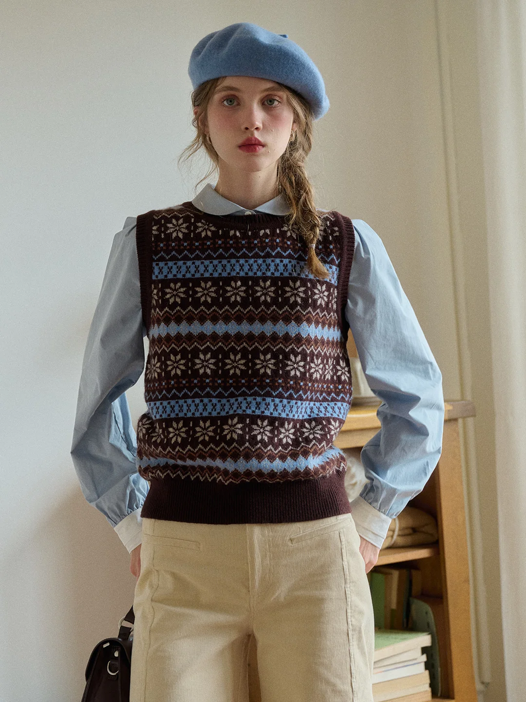 Iyla Round Neck Fair Isle Knitwear Vest