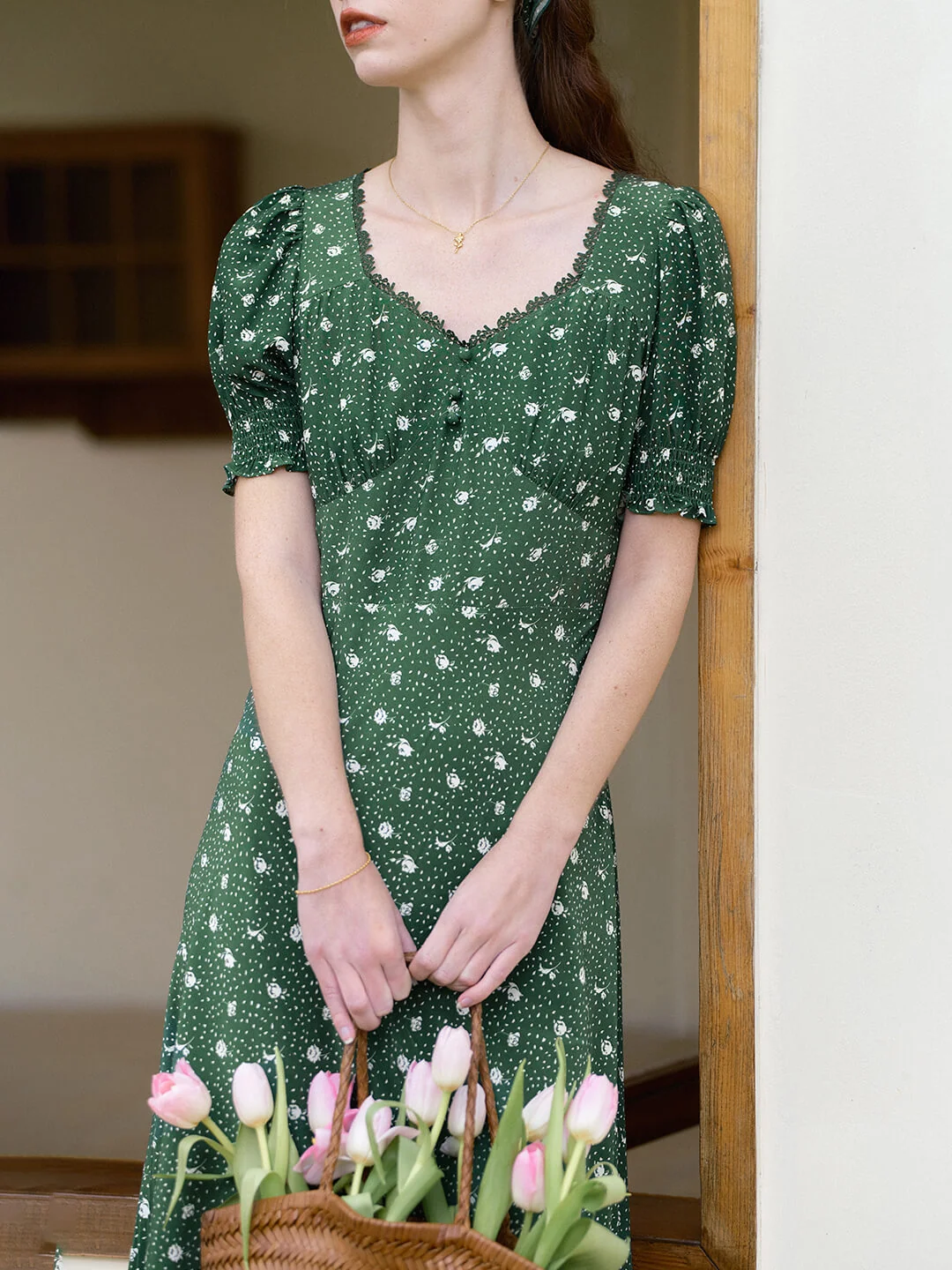 Madeleine Eco-fabric Puff Sleeve Dress