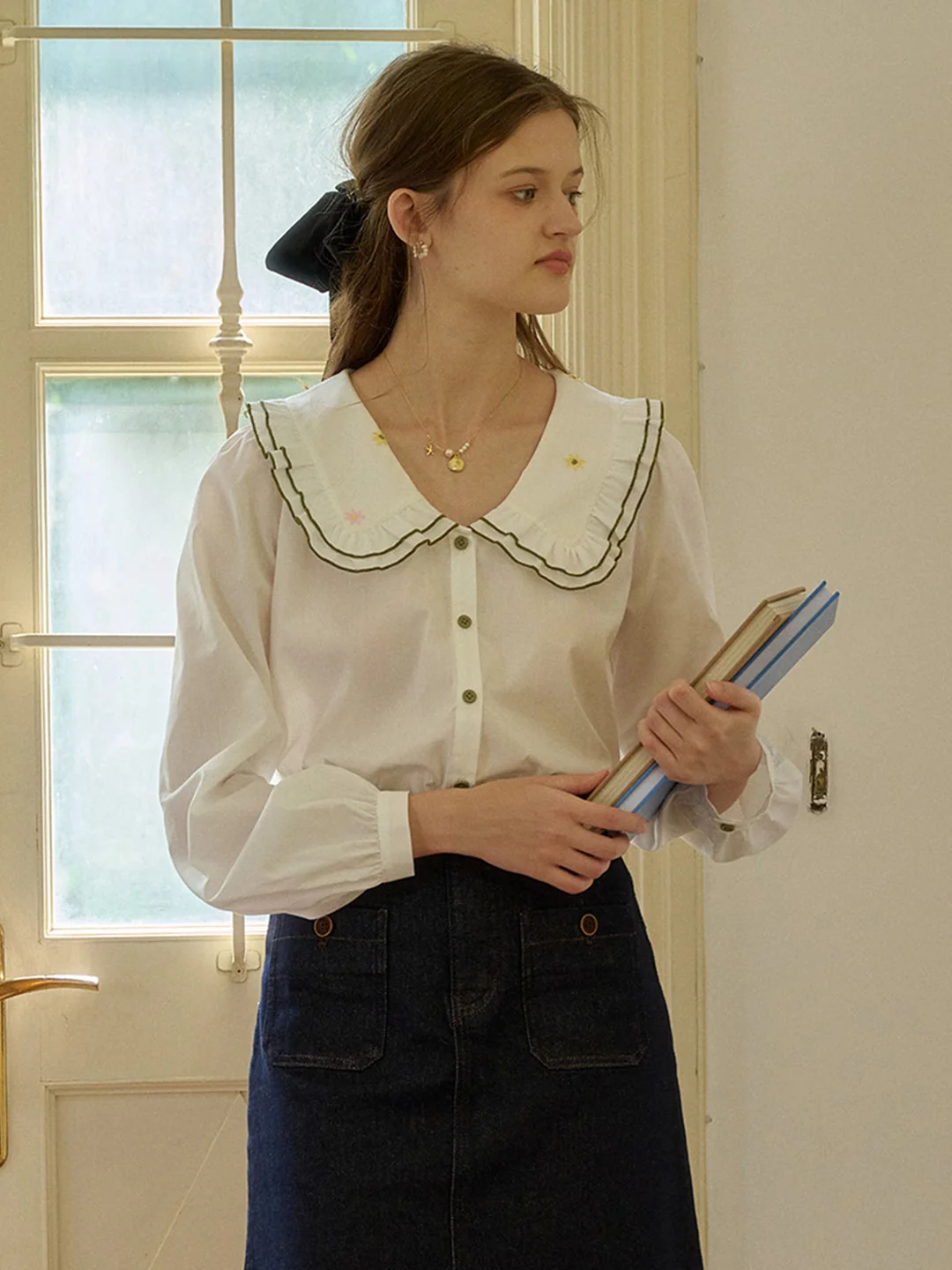 【Final Sale】Laurel Peter Pan Collar Blouse