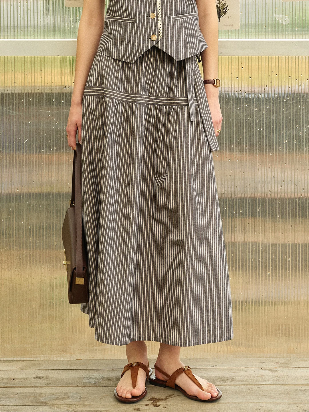 Whitney Striped Maxi Skirt