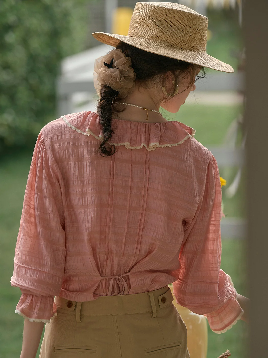 【Final Sale】Joelle Round Neck Ruffle Blouse