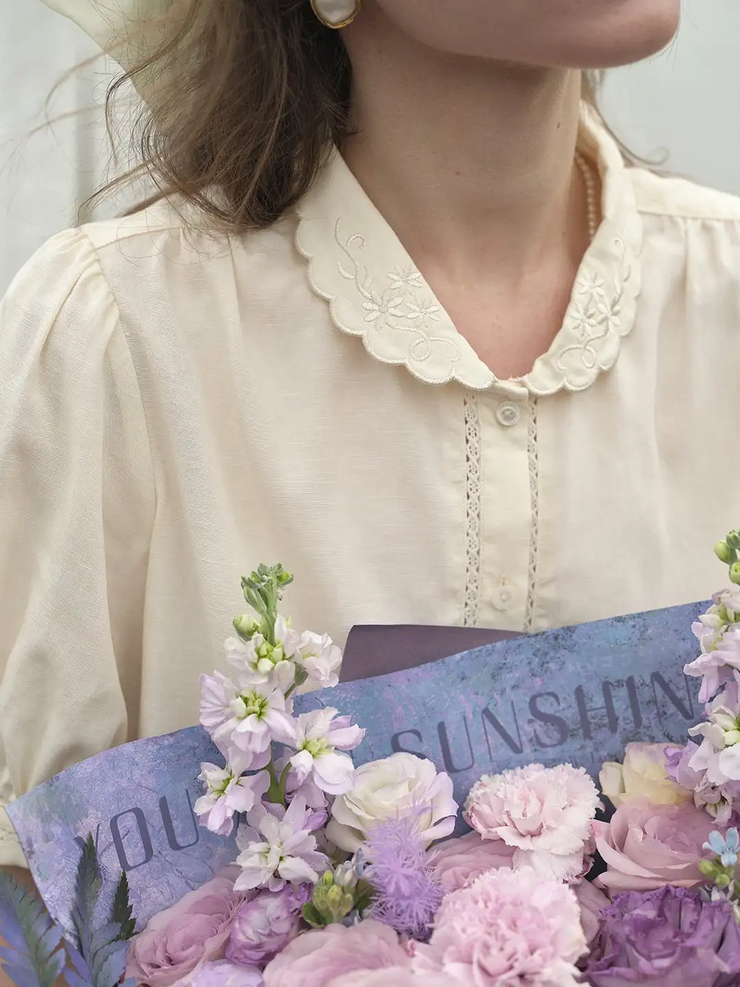 Xyla Peter Pan Collar Hemp Blouse