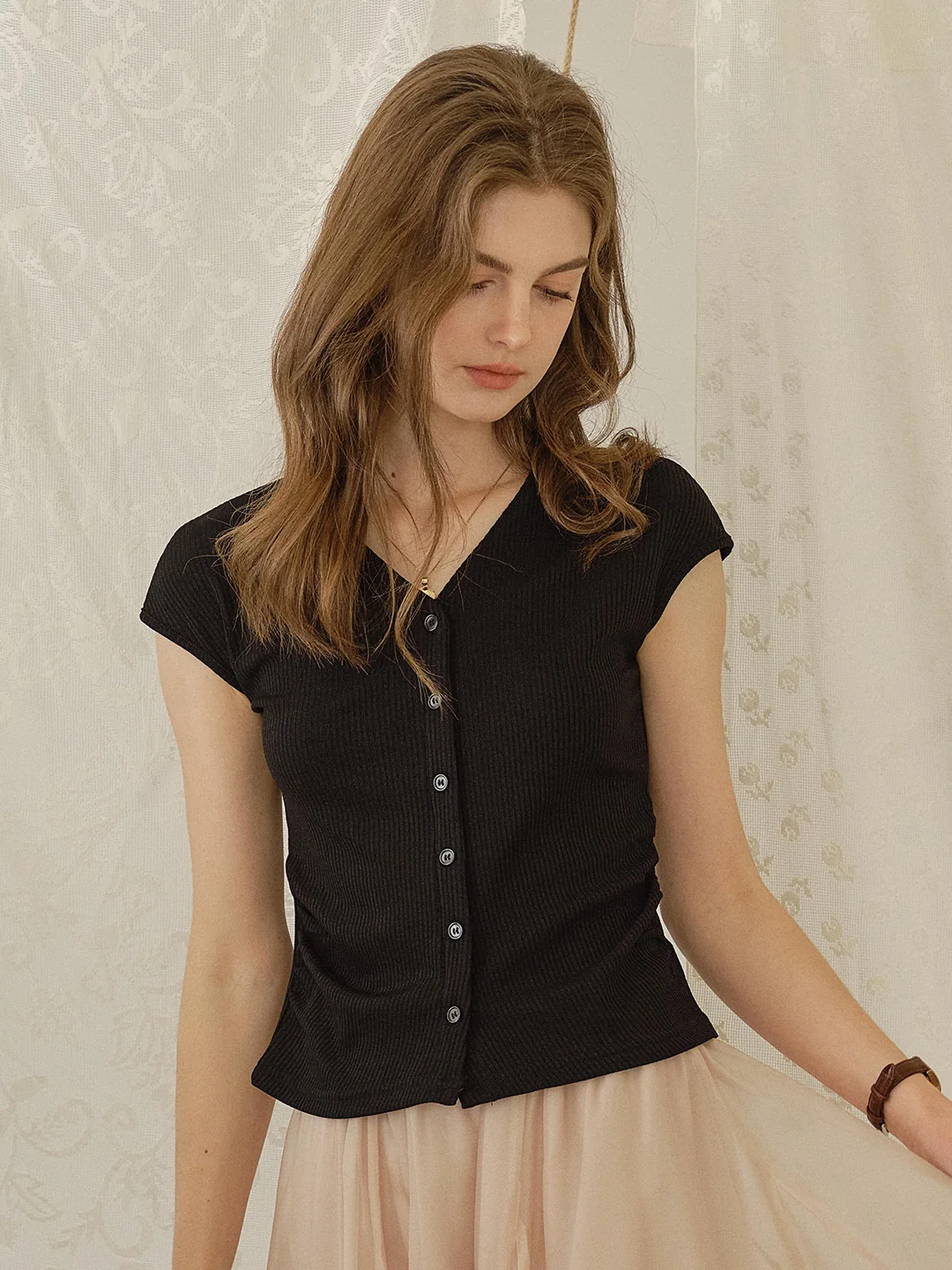 Blaire Simple V-Neck Blouse