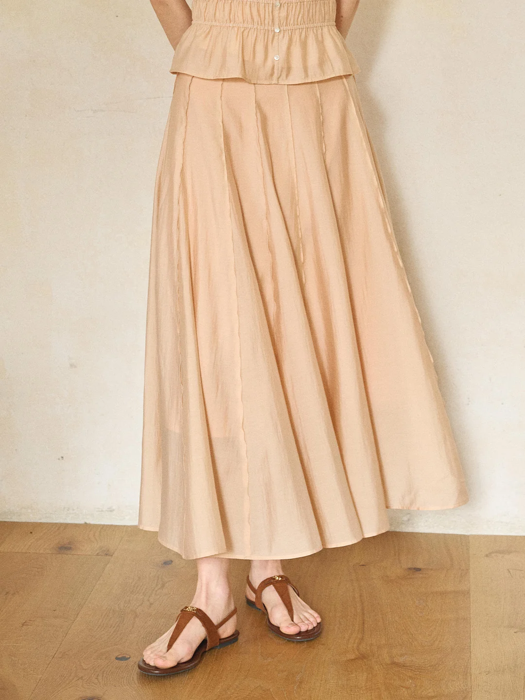 Winter Light Lyocell Maxi Skirt