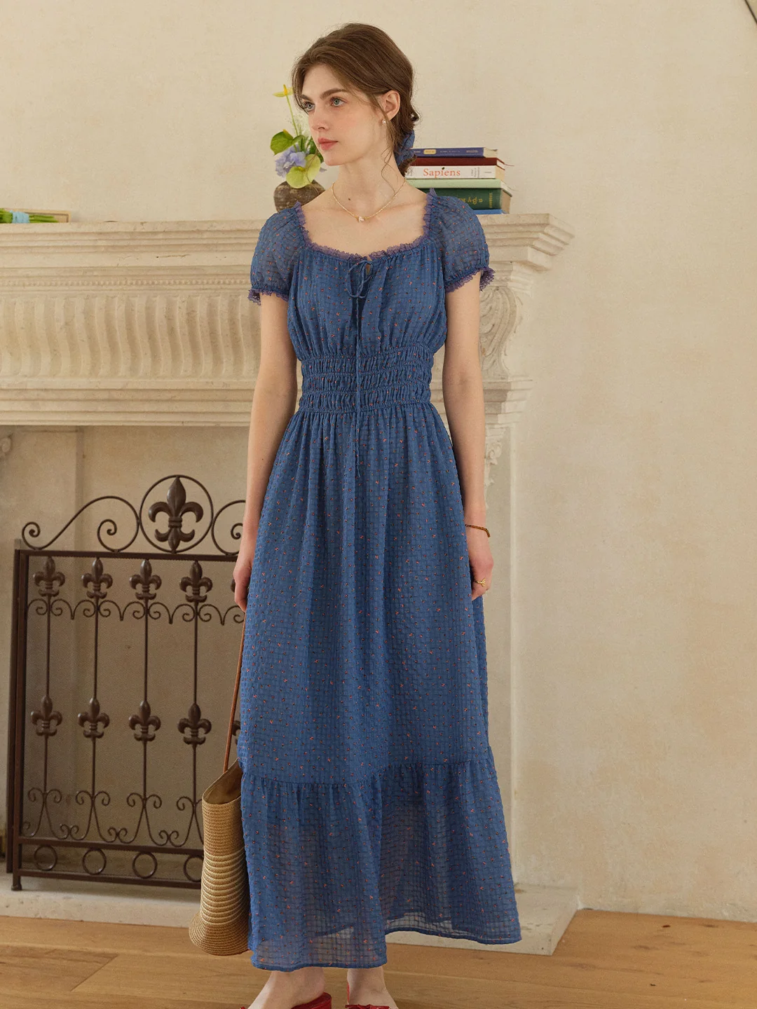 Carmen Sweetheart Neck Puff Sleeve Dress