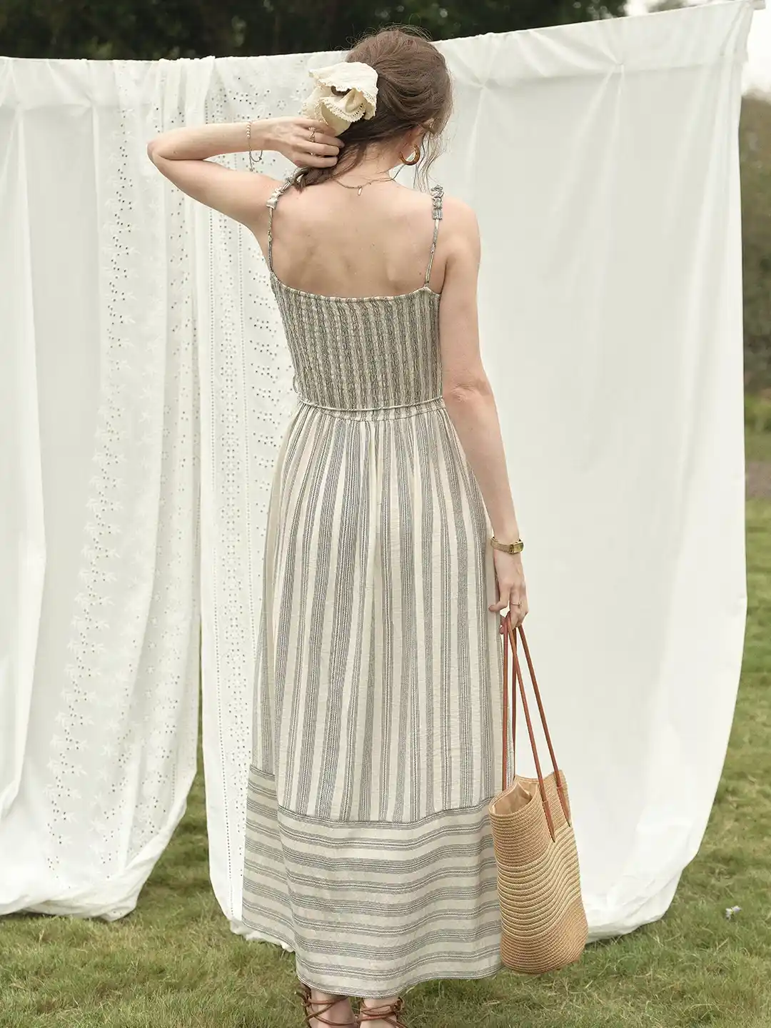 Reya Stripes Suspender Dress