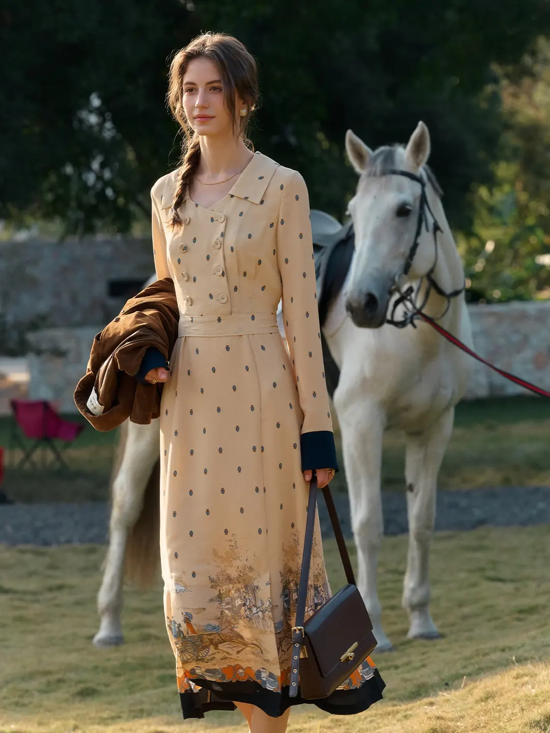 Elizabeth Retro Printed Dress