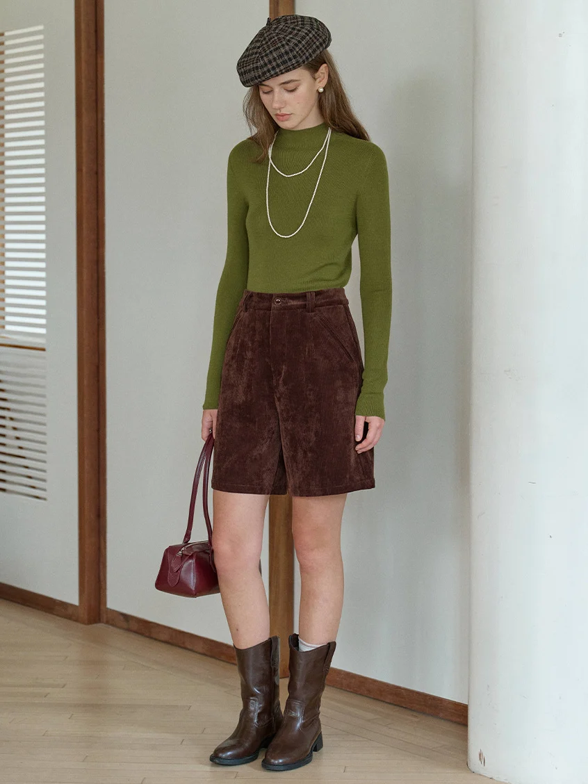 Allyson 100% Merino Mock Neck Knit Sweater