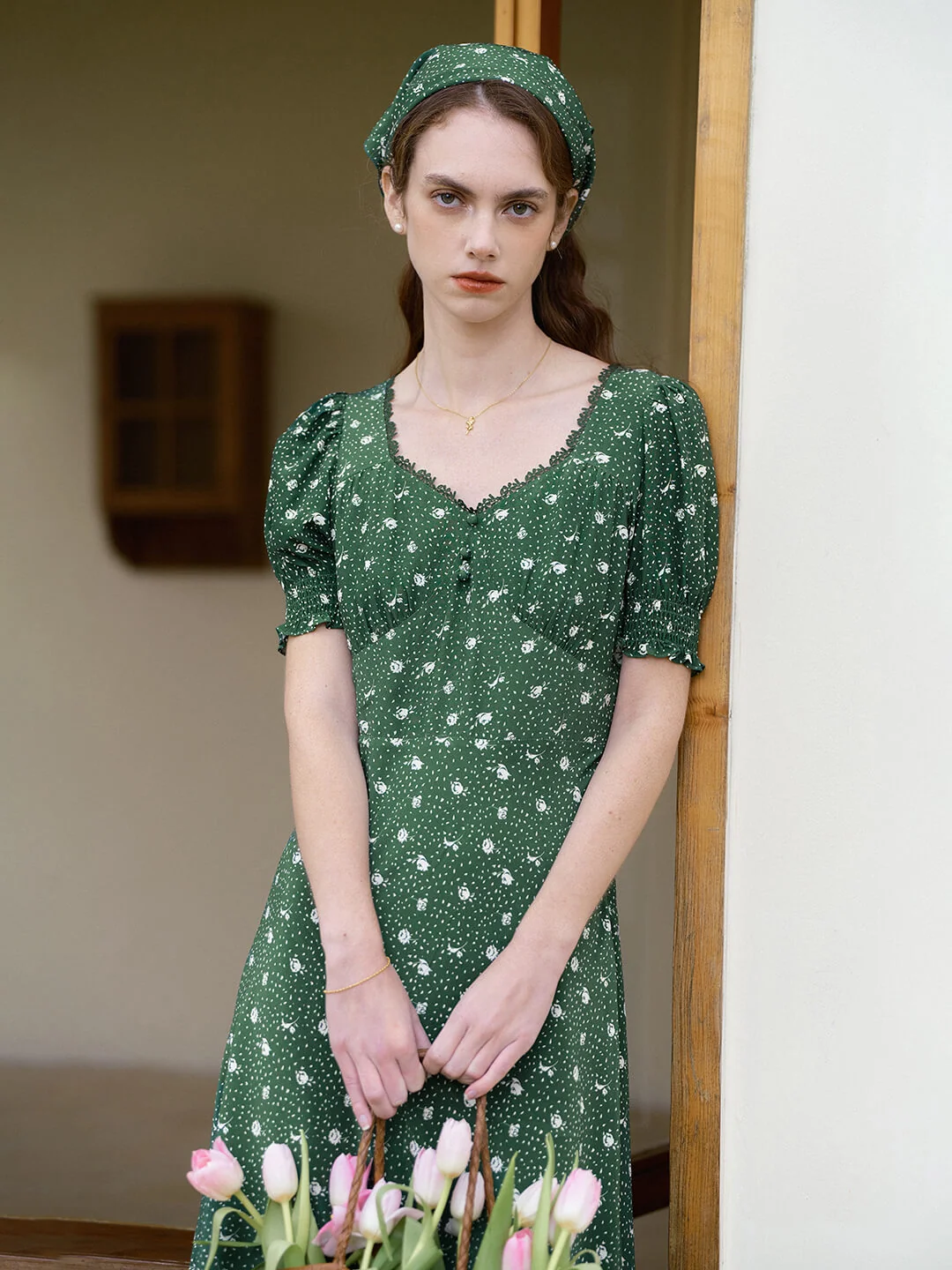 Madeleine Eco-fabric Puff Sleeve Dress