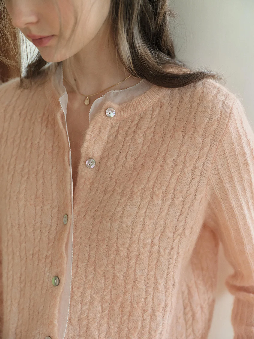 Kahlani V-Neck Cozy Brushed Knit Cardigan