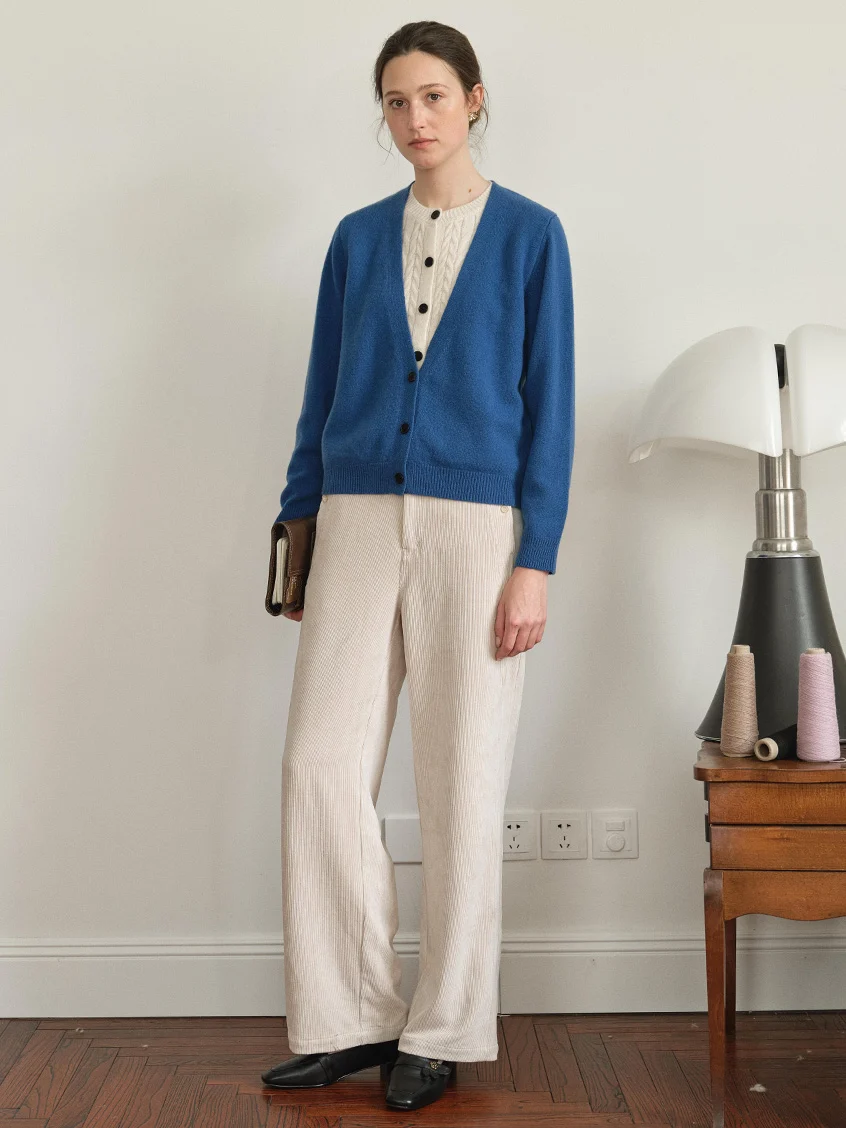 Ainhoa 100%Wool Drop Shoulder Versatile Cardigan