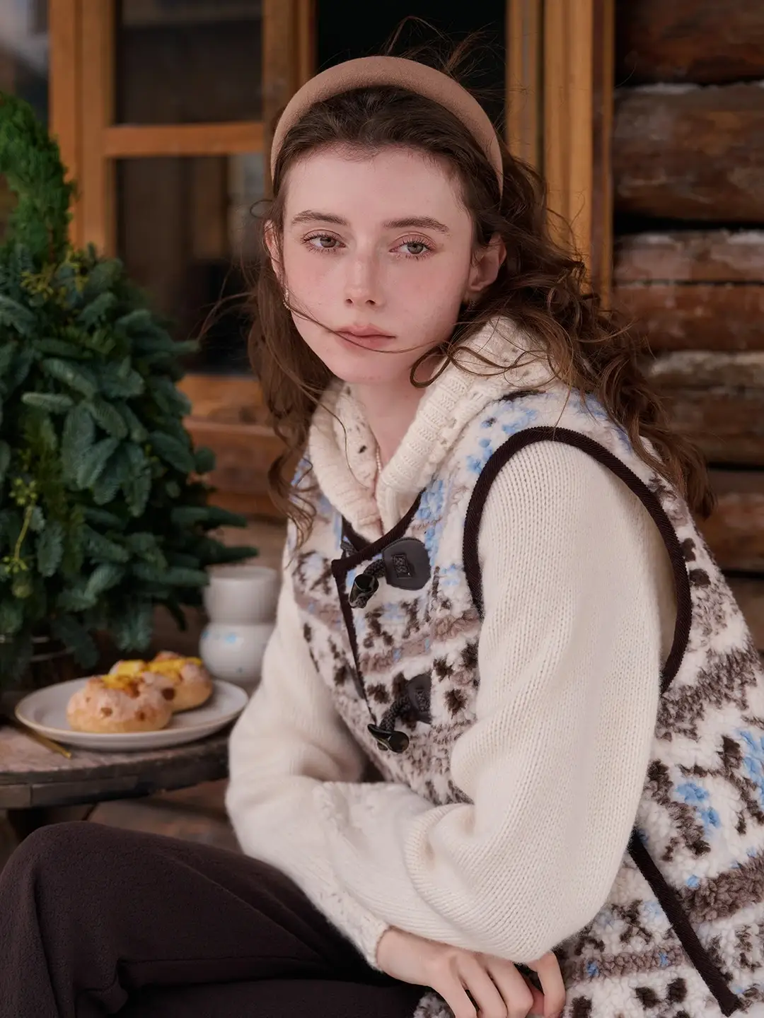 Kamari Round Neck Fair Isle Vest