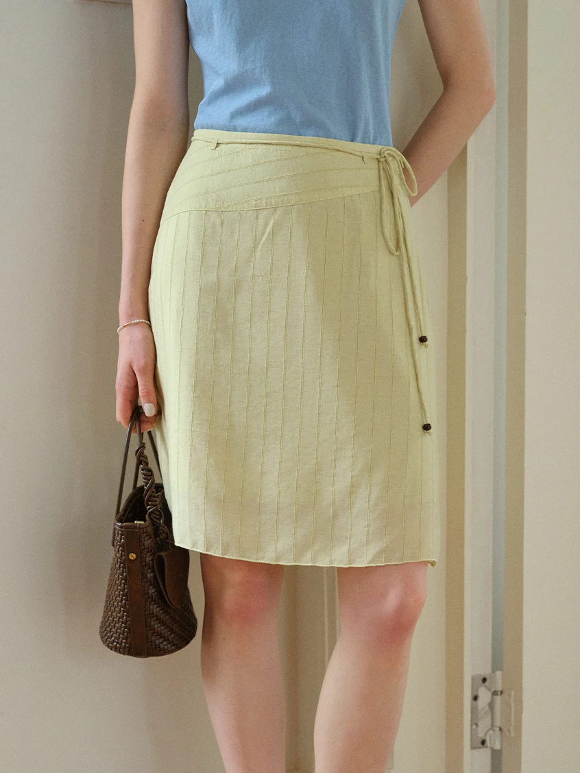Navy Loose Simple Midi Skirt