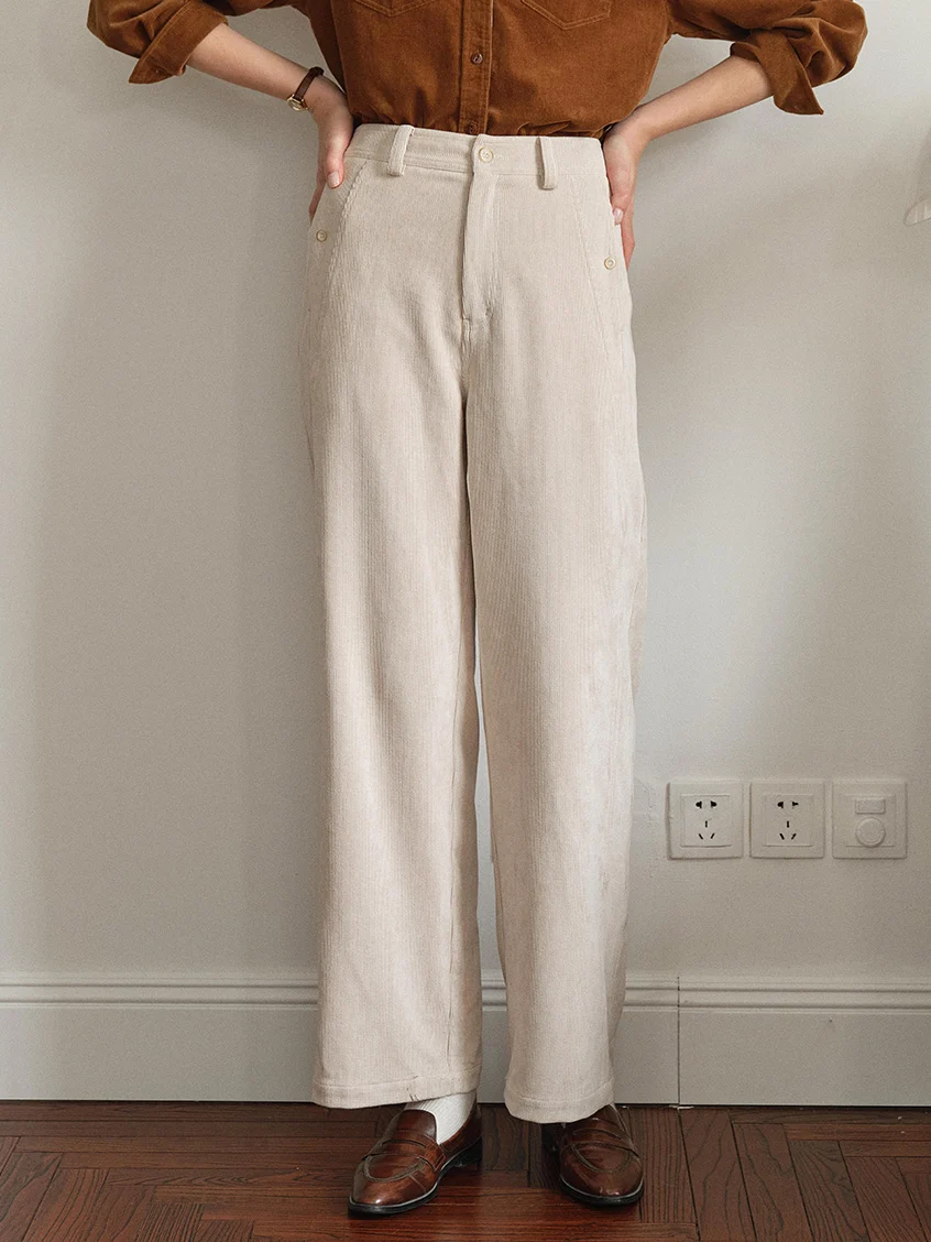 Ghislaine High-Waisted Wide-Leg Trousers