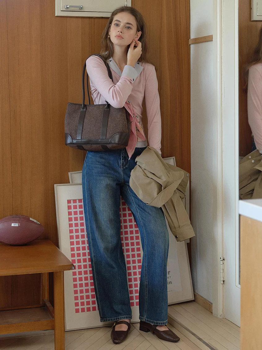 Malia Simple Two-Tone Layered Blouse