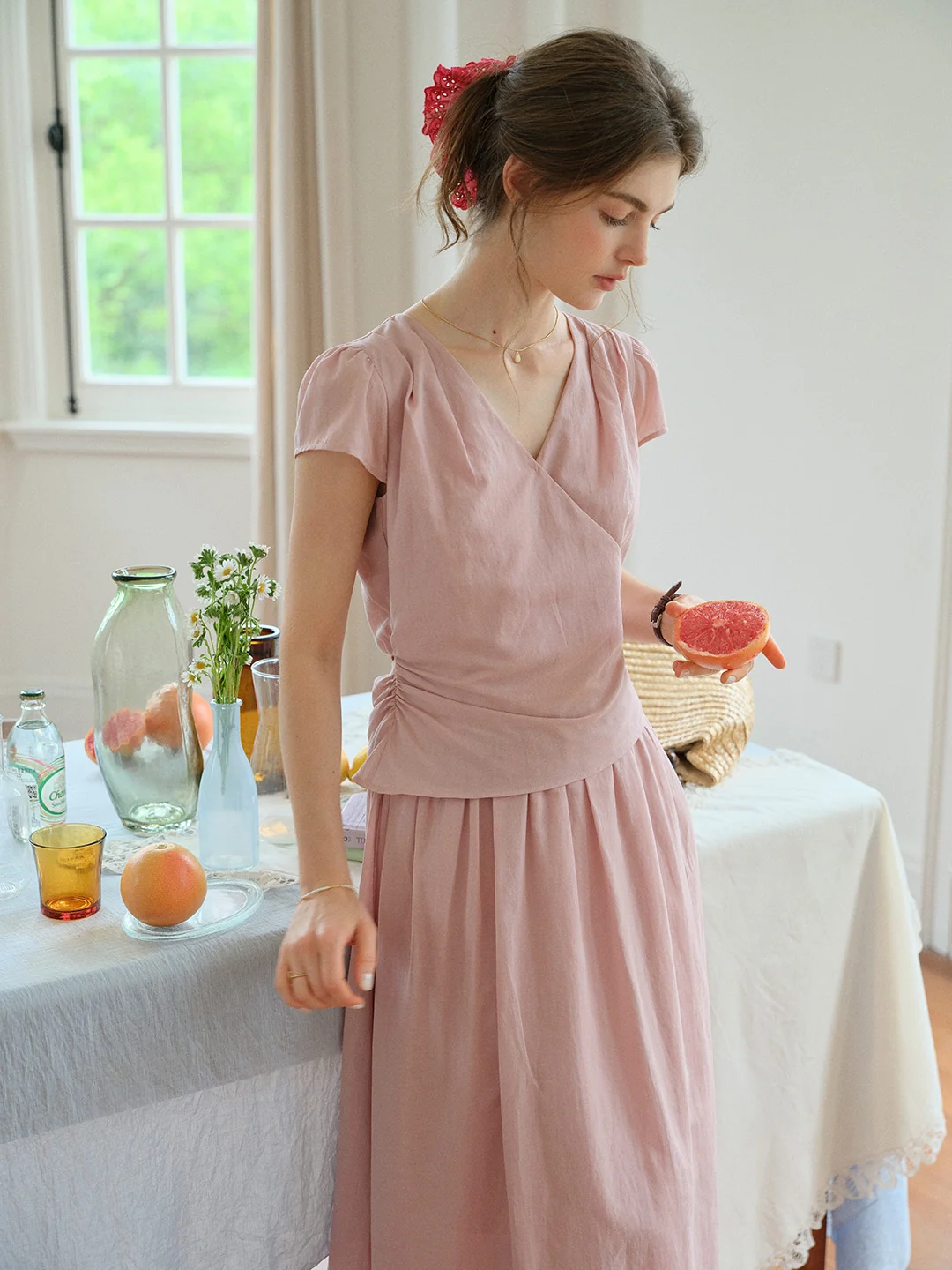 Jessamine V-Neck Loose Dress